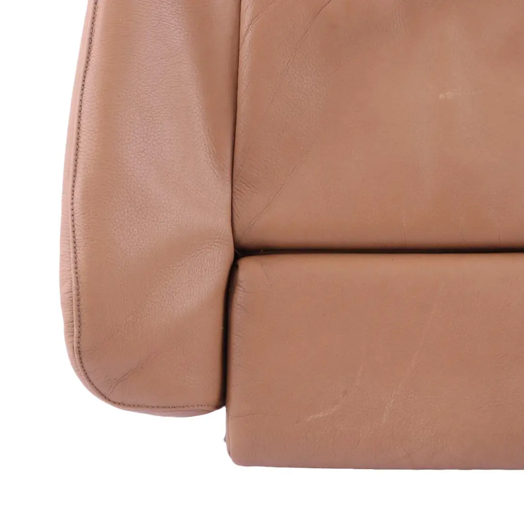 BMW 5 E60 E61 Front Left Right Sport Seat Leather Cover Panel Natural Brown - SKU 9126318-1 - Part number 9126318