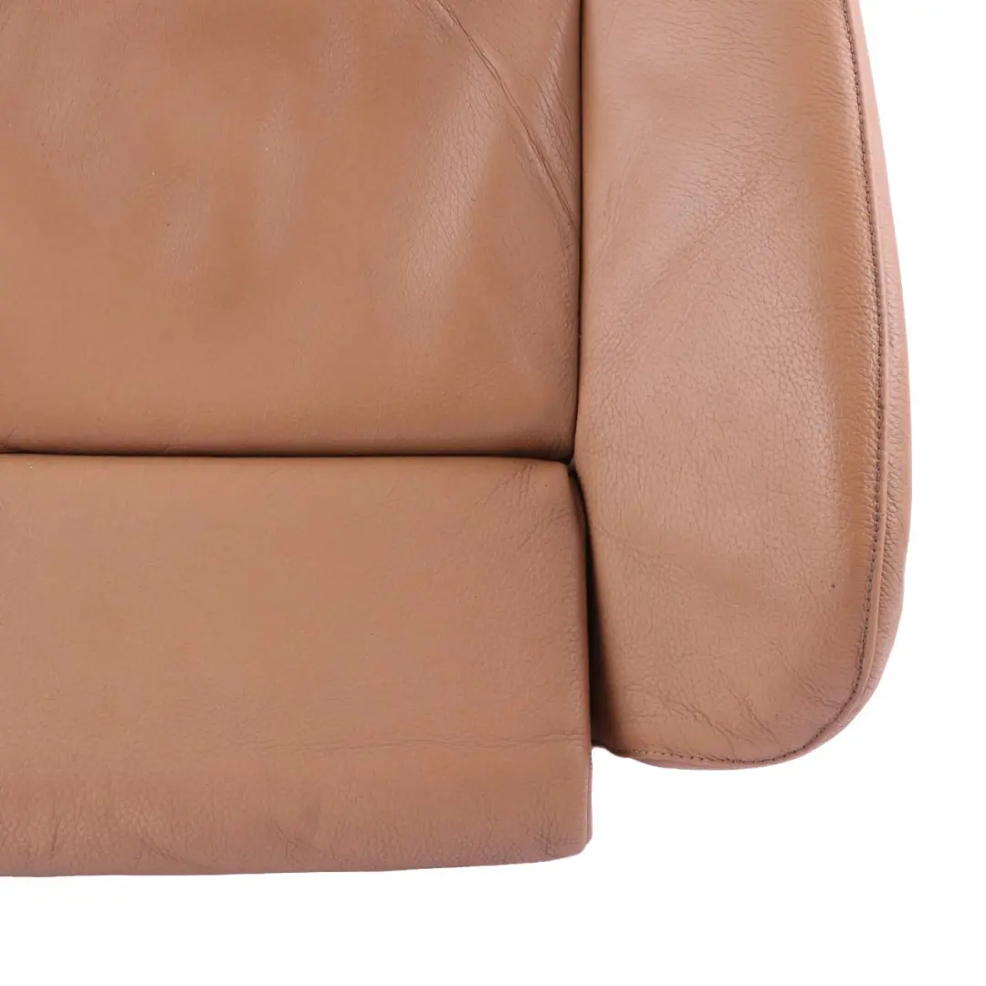 BMW 5 E60 E61 2 Front Left Right Sport Seat Leather Cover Panel Natural Brown - SKU 9126318-2 - Part number 9126318
