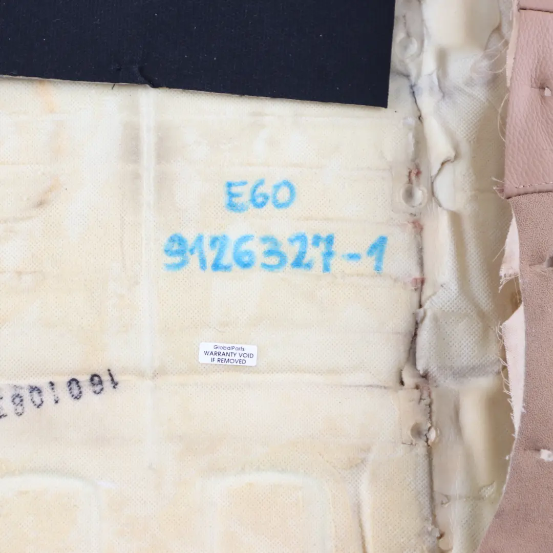 Front Sport Seat Backrest Leather Cover Panel Natural Brown to BMW 5 E60 E61 1 with Part number 9126327 BMW 5 E60 E61 1 Front Sport Seat Backrest Leather Cover Panel Natural Brown - SKU 9126327-1 - Part number 9126327