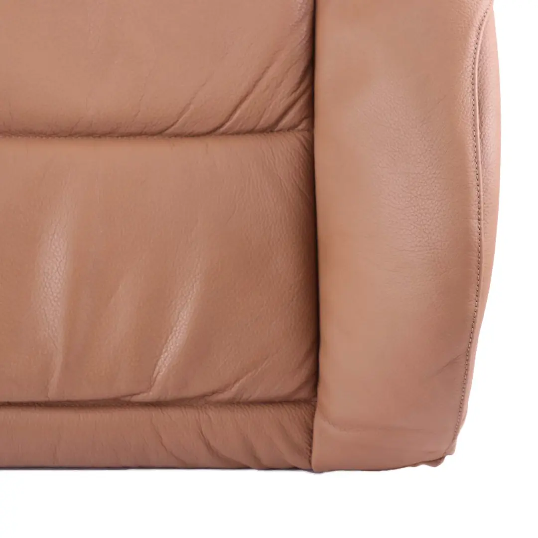 BMW 5 E60 E61 1 Front Sport Seat Backrest Leather Cover Panel Natural Brown - SKU 9126327-1 - Part number 9126327