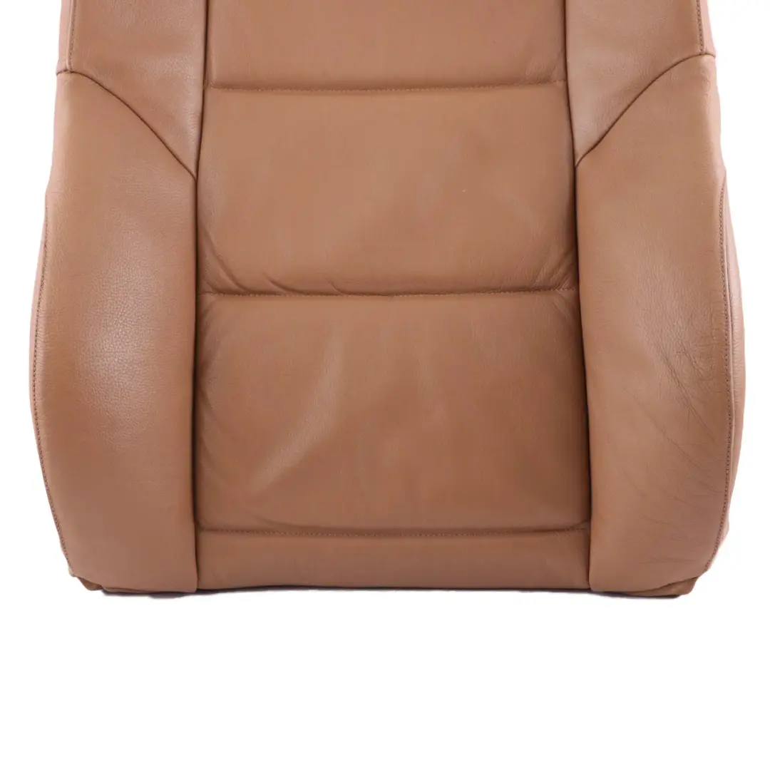 Front Sport Seat Backrest Leather Cover Panel Natural Brown to BMW 5 E60 E61 with Part number 9126327 BMW 5 E60 E61 Front Sport Seat Backrest Leather Cover Panel Natural Brown - SKU 9126327 - Part number 9126327