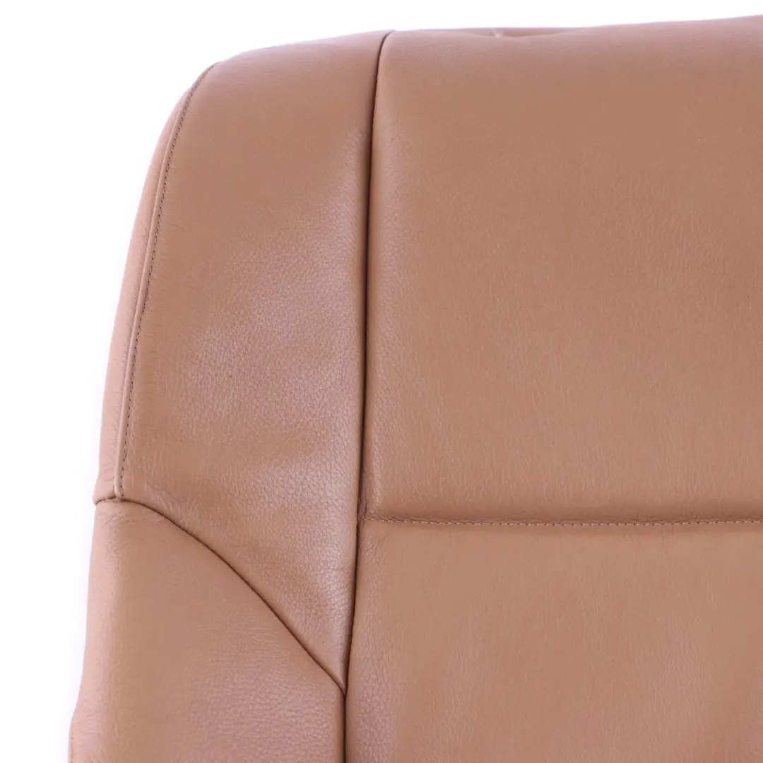 BMW 5 E60 E61 Front Sport Seat Backrest Leather Cover Panel Natural Brown - SKU 9126327 - Part number 9126327