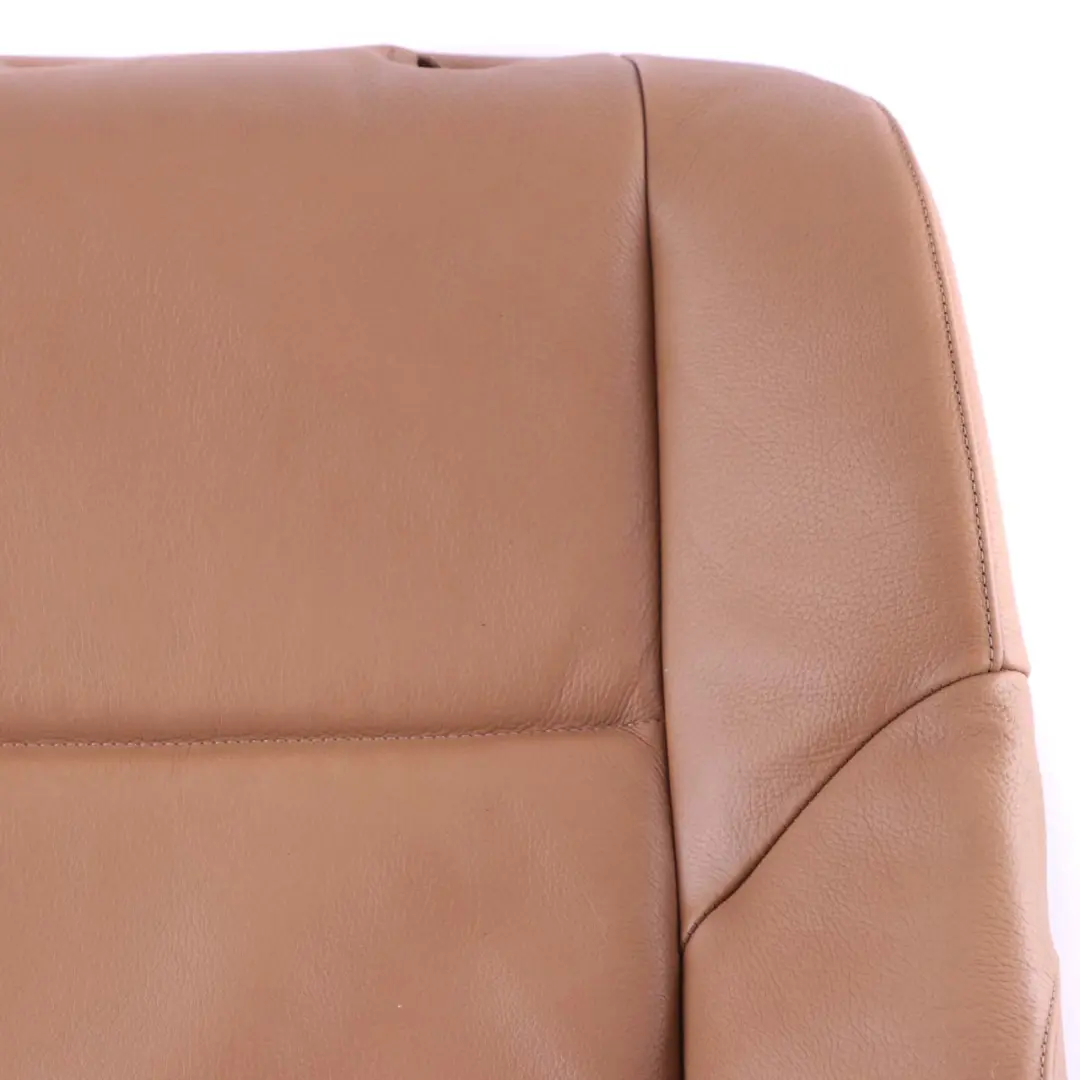 BMW 5 E60 E61 Front Sport Seat Backrest Leather Cover Panel Natural Brown - SKU 9126327 - Part number 9126327