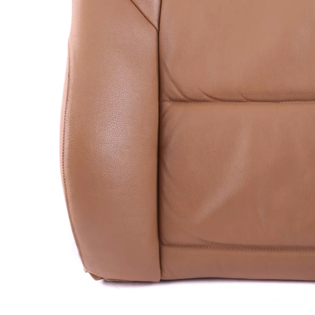 Front Sport Seat Backrest Leather Cover Panel Natural Brown to BMW 5 E60 E61 with Part number 9126327 BMW 5 E60 E61 Front Sport Seat Backrest Leather Cover Panel Natural Brown - SKU 9126327 - Part number 9126327