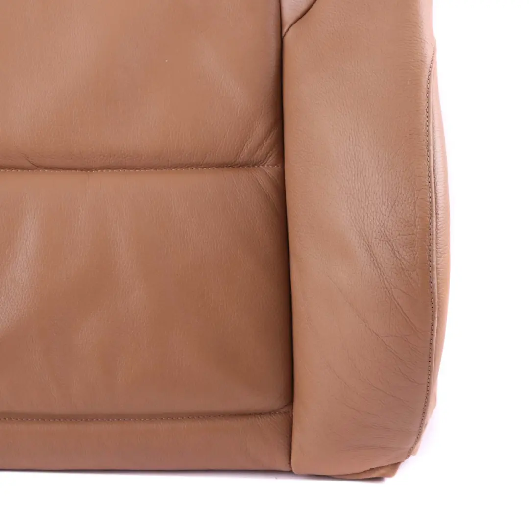 BMW 5 E60 E61 Front Sport Seat Backrest Leather Cover Panel Natural Brown - SKU 9126327 - Part number 9126327