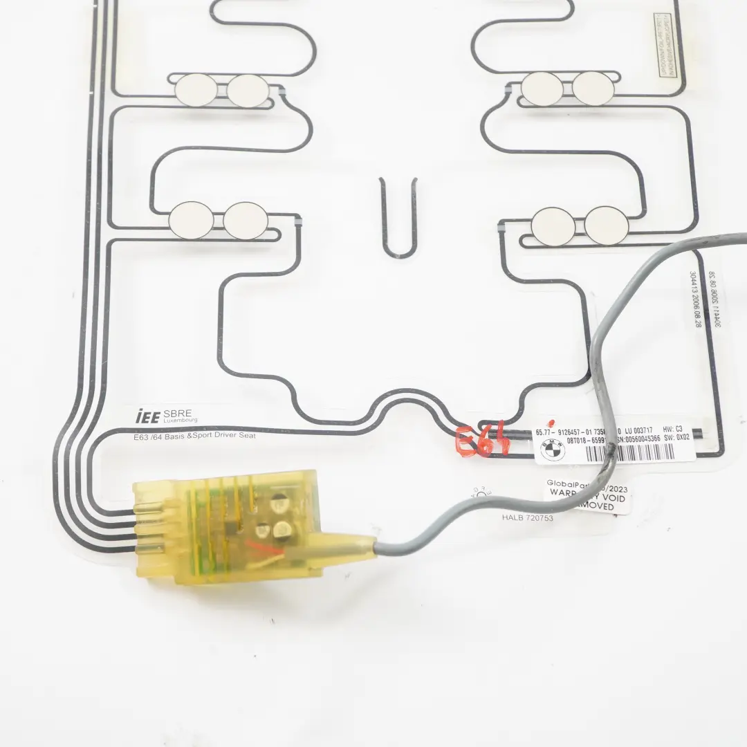 BMW E63 E64 LCI Sensor Ocupación Asiento Conductor Módulo Unidad Control - SKU 9126457 - Número de pieza 9126457