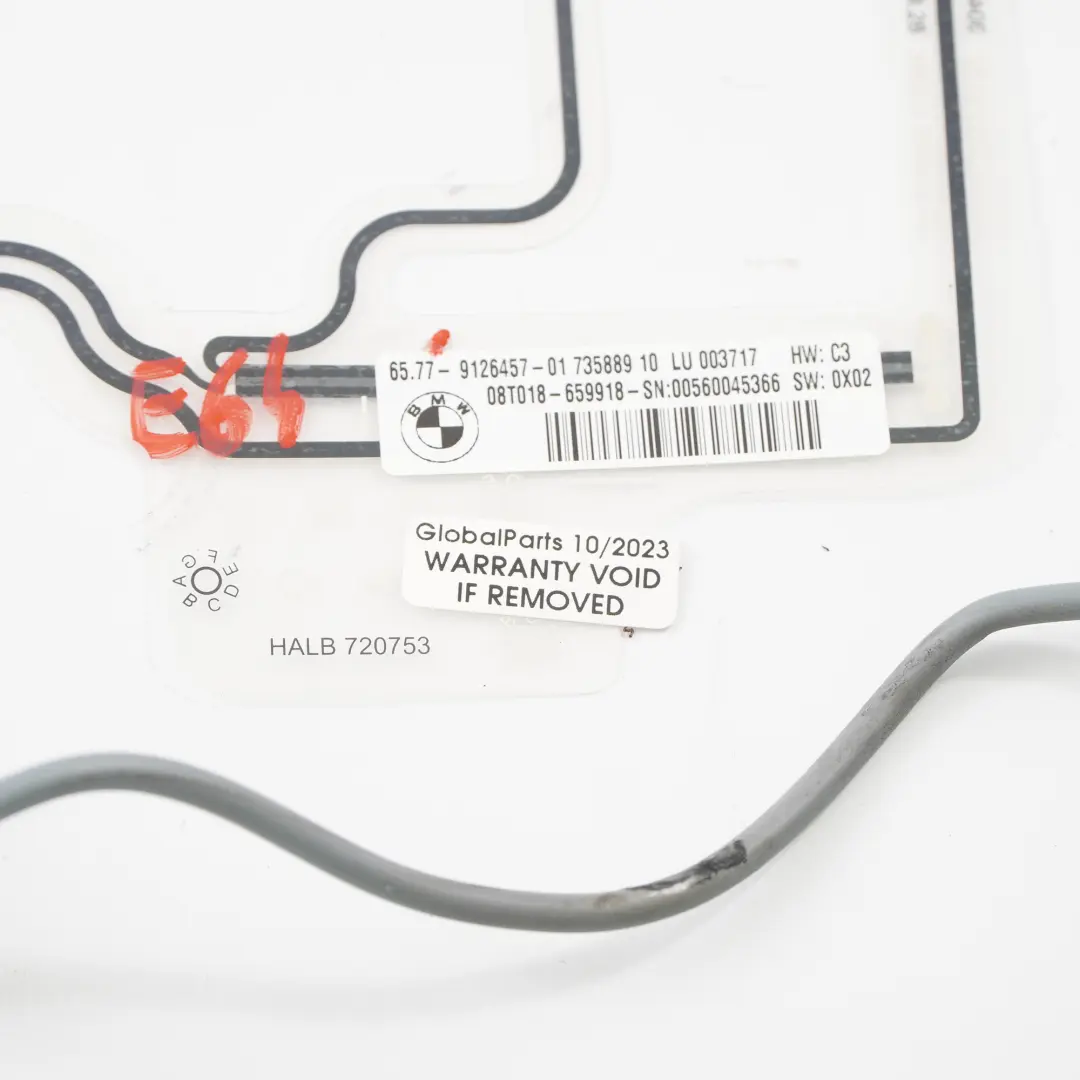BMW E63 E64 LCI Sensor Ocupación Asiento Conductor Módulo Unidad Control - SKU 9126457 - Número de pieza 9126457