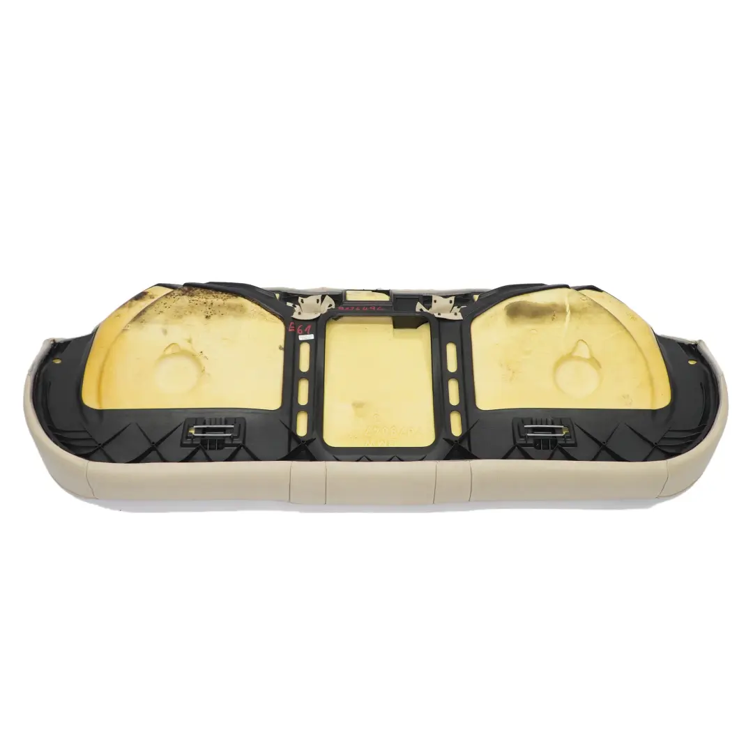 BMW E61 Touring Interior Rear Seat Couch Bench Base Cream Beige Leather - SKU 9126496 - Part number 9126496