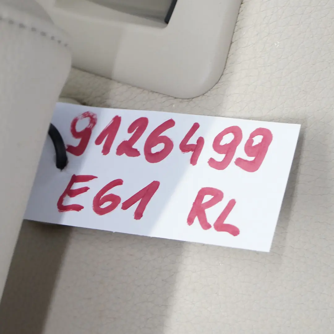 BMW E61 Oparcie Tylnej Kanapy Lewe Skóra Kremowy Beż - SKU 9126499 - Numer Części 9126499