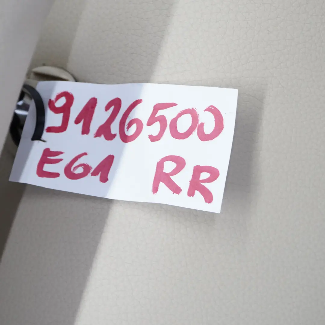 BMW E61 Oparcie Tylnej Kanapy Prawe Skóra Kremowy Beż - SKU 9126500 - Numer Części 9126500