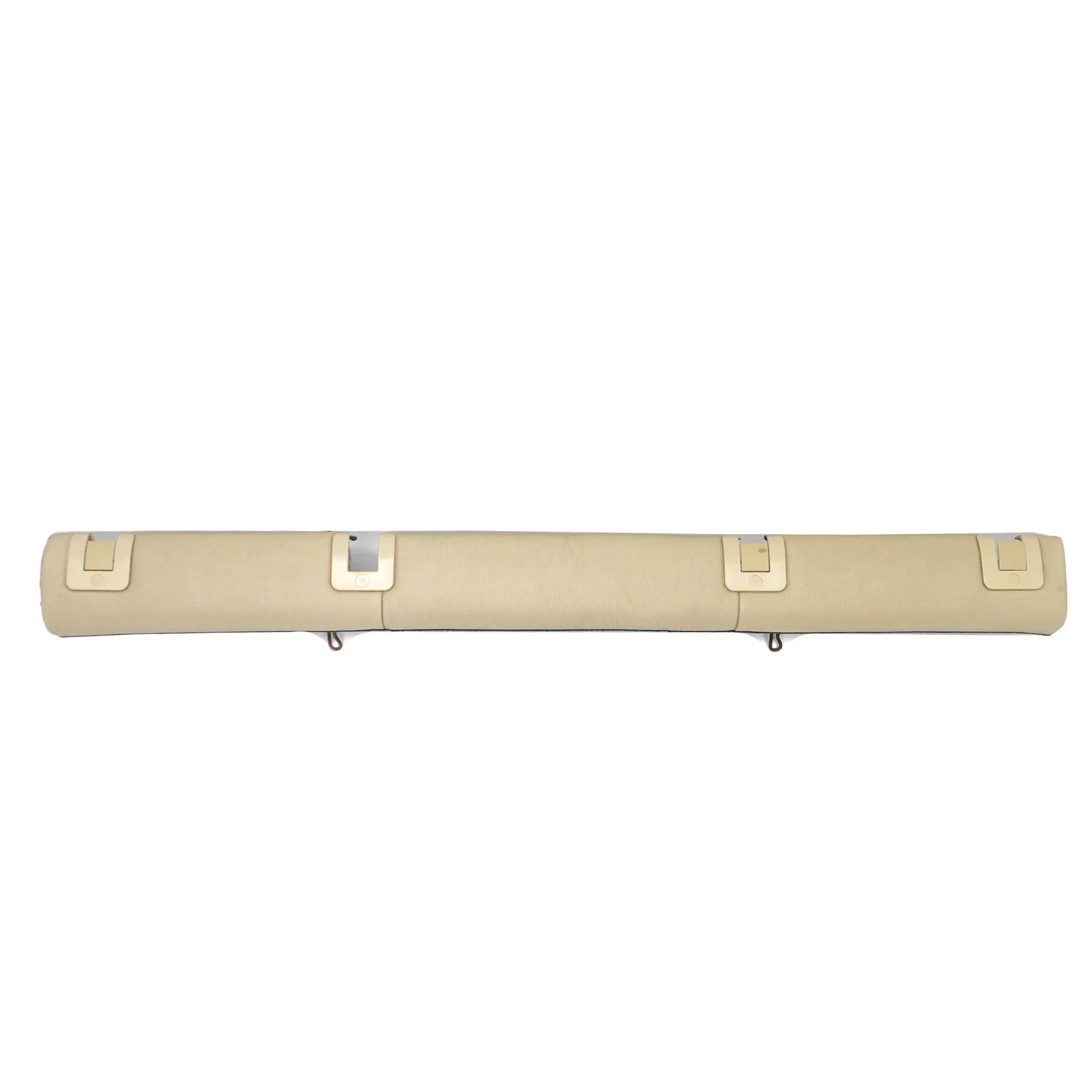 BMW E61 Touring Rear Seat Isofix Base Cover Strip Cream Beige Leather 9126505