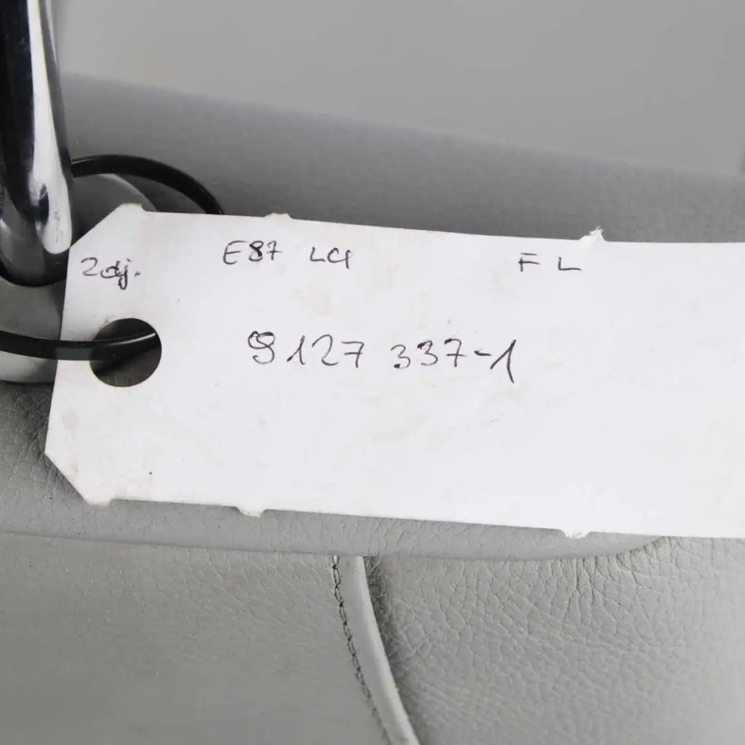 BMW E87 LCI Vordersitz Vorne Links Sitz Grau Leder Alaskagrau Leder Boston - SKU 9127337-1 - Teilenummer 9127337