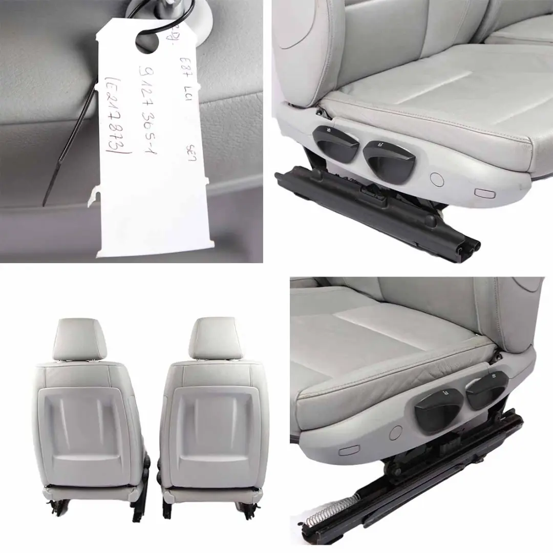 Leather Seats BMW E87 LCI Grey Boston Interior Seat Front Rear Airbag Door Cards to with Part number 9127365 Leather Seats BMW E87 LCI Grey Boston Interior Seat Front Rear Airbag Door Cards - SKU 9127365-1 - Part number 9127365