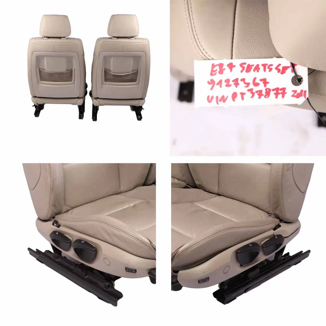 Seats BMW E87 LCI M Sport Leather Boston Beige Interior Seat Door Cards to Sport with Part number 9127367 Sport Seats BMW E87 LCI M Sport Leather Boston Beige Interior Seat Door Cards - SKU 9127367 - Part number 9127367