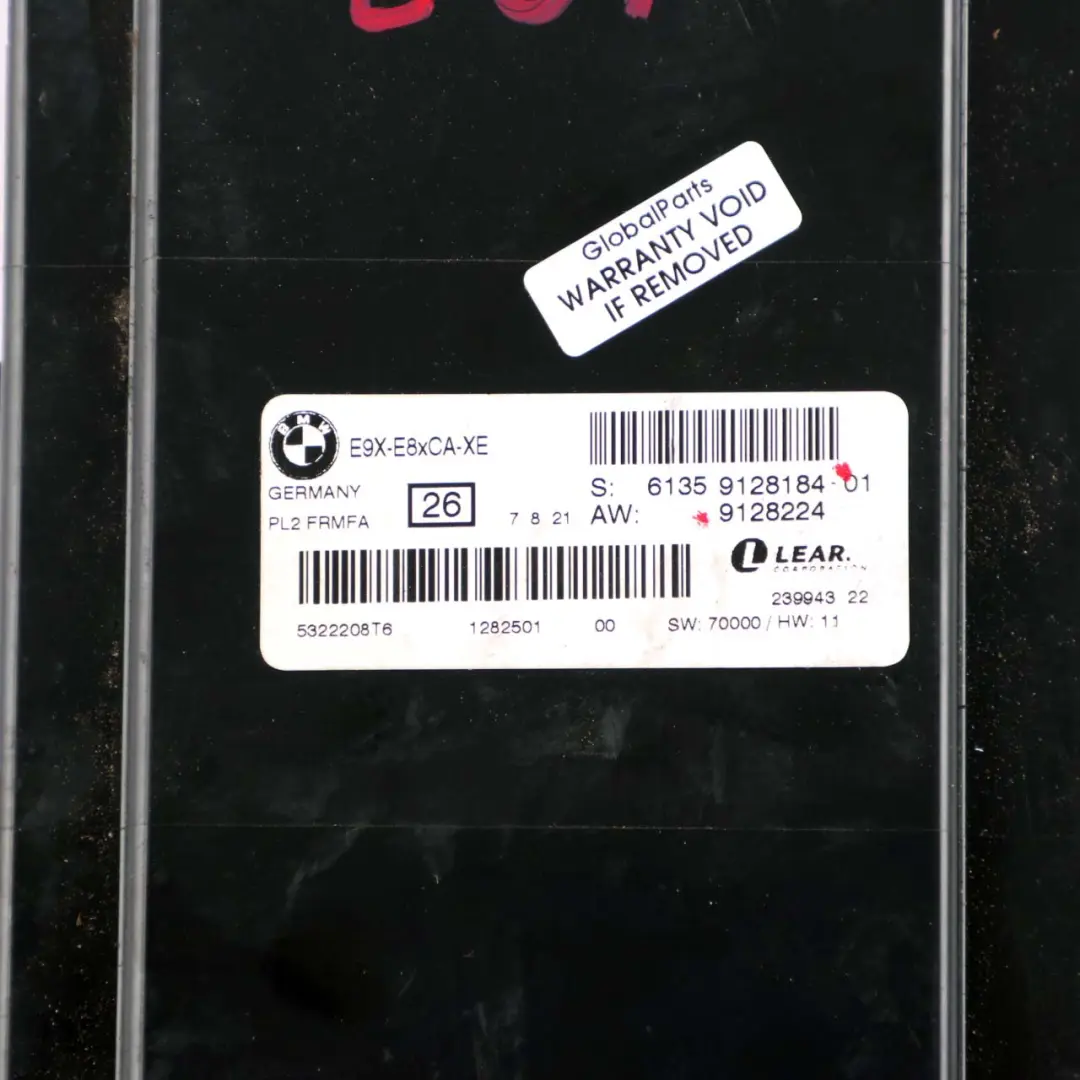 BMW 1 Series E87 Xenon Footwell Light Module Control Unit ECU PL2 FRMFA - SKU 9128184-1 - Part number 9128184