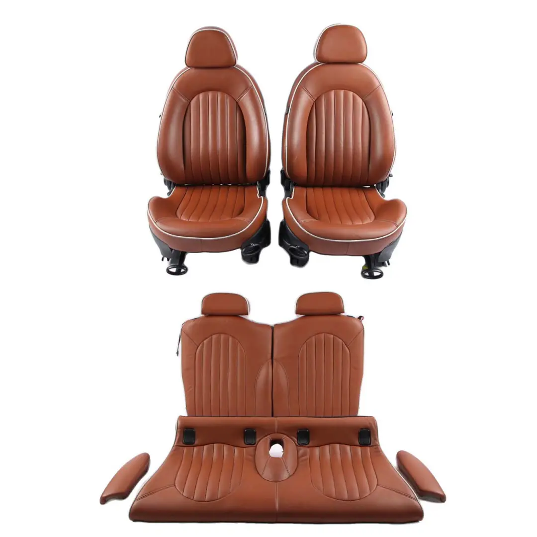  Leather Seats Mini Cooper R52 Sport Malt Brown English Front Rear Seat Sidewalk - SKU 9128200-1 - Part number 9128200