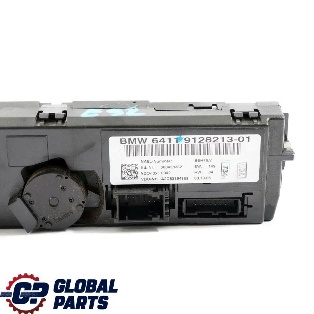  Panneau Chauffage Automatique BMW E92 E93 Air Conditionné A/C - SKU 9128213 - Numéro de pièce 9128213