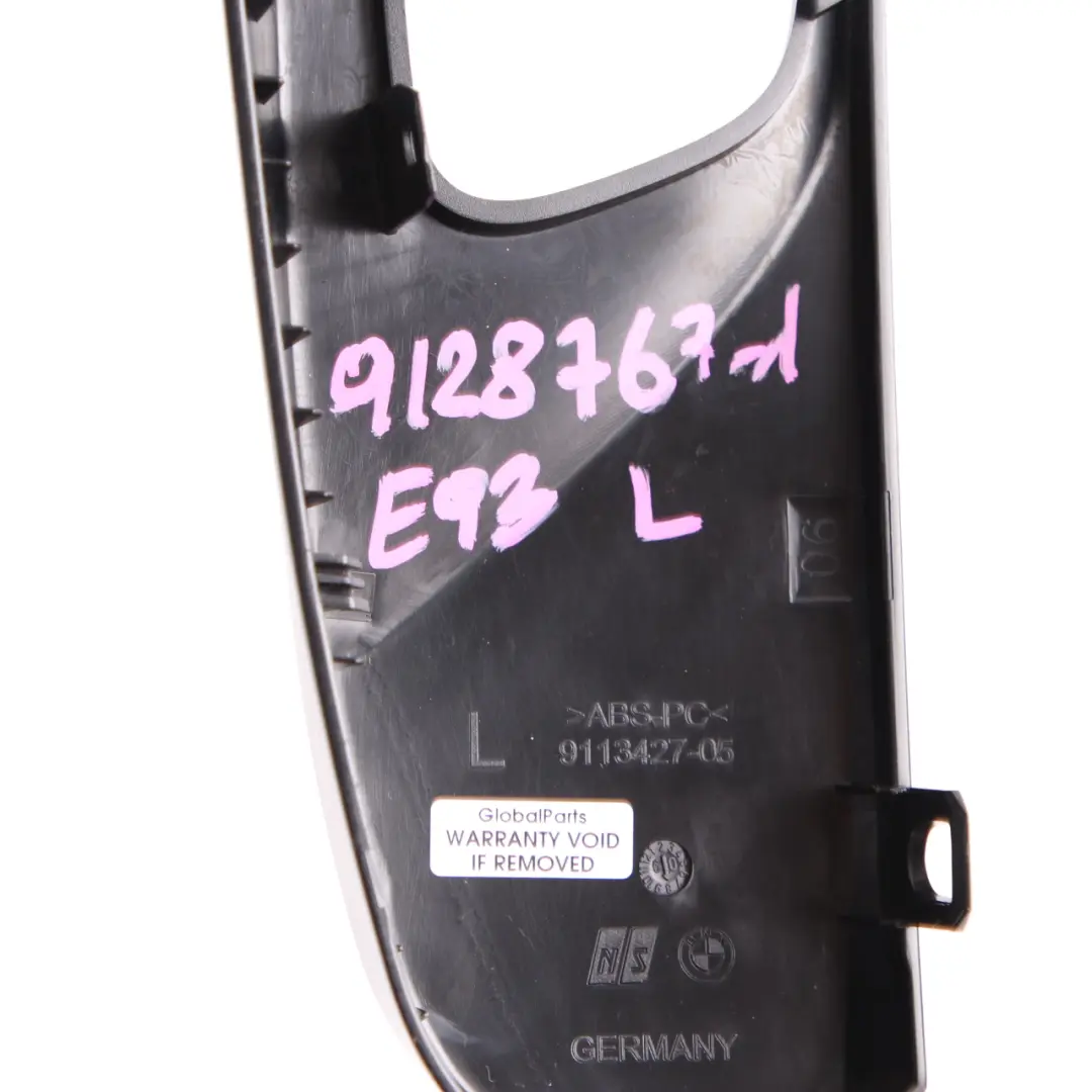 Housse Siege Avant BMW E93 Cabriolet Panneau Commande Exterieur Gauche 9113427 pour à propos du numéro de pièce 9128767 Housse Siege Avant BMW E93 Cabriolet Panneau Commande Exterieur Gauche 9113427 - SKU 9128767-1 - Numéro de pièce 9128767