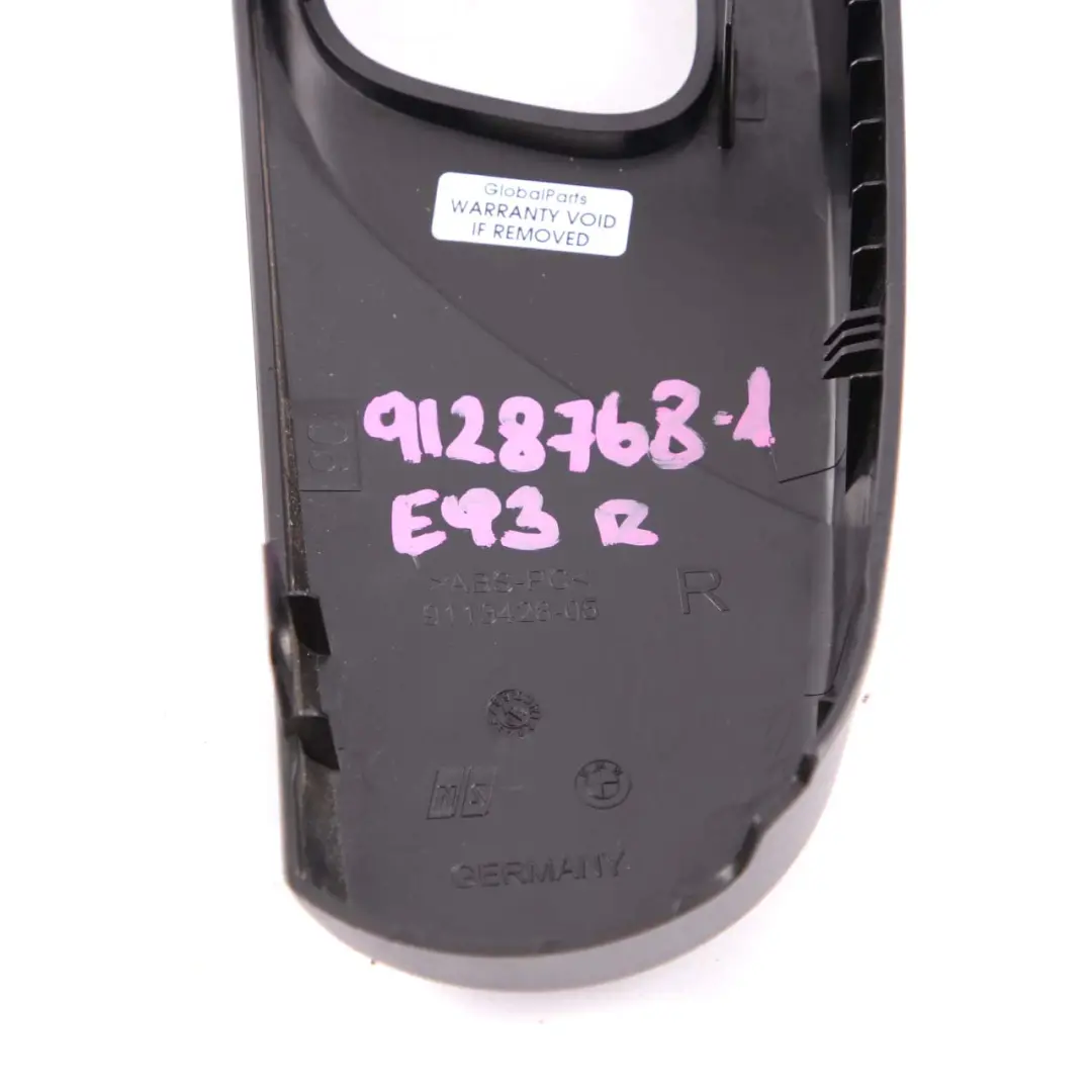 Seat Trim BMW E93 Front Covering Outer Right O/S Cover Panel Black 9113428 - SKU 9128768-1 - Part number 9128768