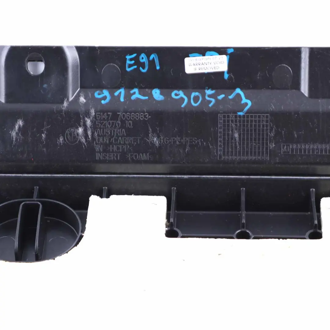 Front Trunk Floor Boot Compartment Trim Panel Grau Grey 7068883 to BMW E91 Touring with Part number 9128905 BMW E91 Touring Front Trunk Floor Boot Compartment Trim Panel Grau Grey 7068883 - SKU 9128905-3 - Part number 9128905