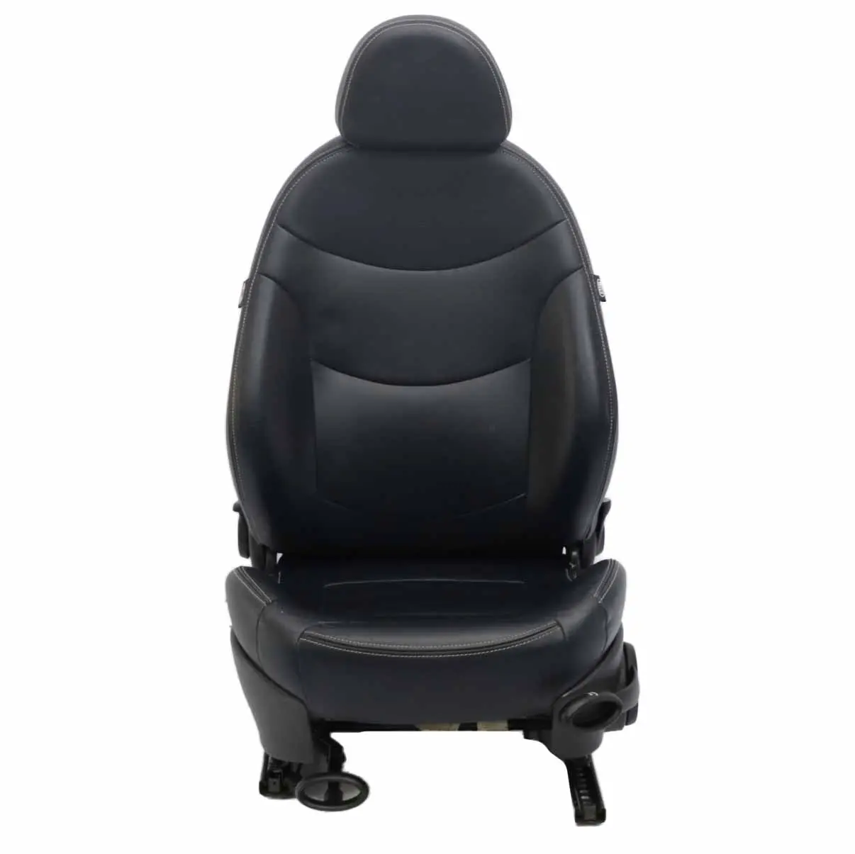 Siège Avant Mini Cooper R50 R52 R53 Chauffé Gauche Cuir Bleu Foncé Blanc Seam