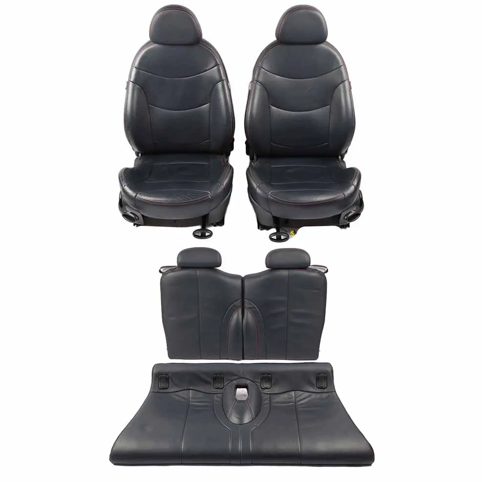 Leather Seats Mini R52 Convertible Sport Front Rear Right Left Seat Orange Seam to with Part number 9128973 Leather Seats Mini R52 Convertible Sport Front Rear Right Left Seat Orange Seam - SKU 9128973-1 - Part number 9128973