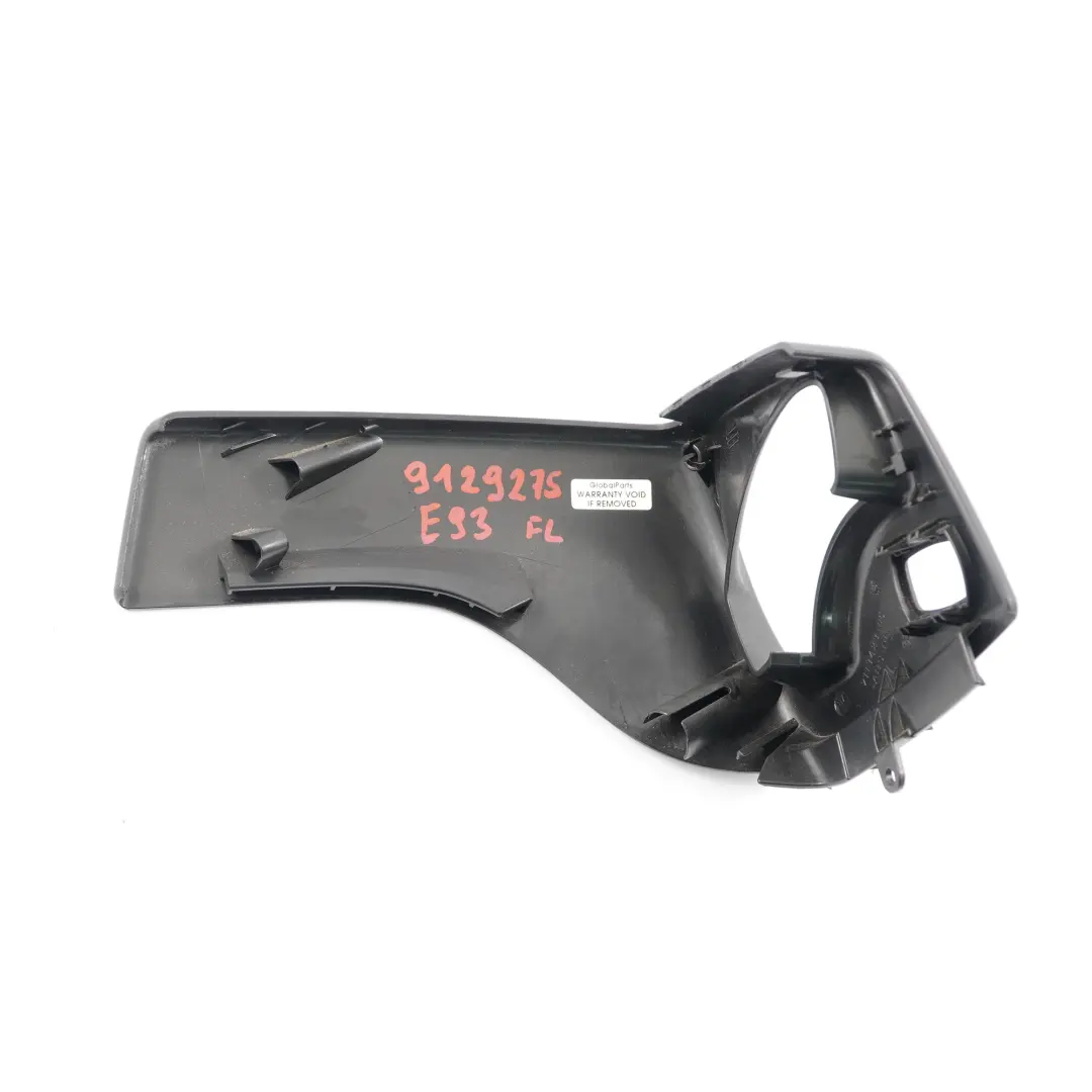 Copertura della cintura sicurezza Trim anteriore sinistro nero per BMW E93 con numero di parte 9129275 BMW E93 Copertura della cintura sicurezza Trim anteriore sinistro nero - SKU 9129275 - Numero di parte 9129275