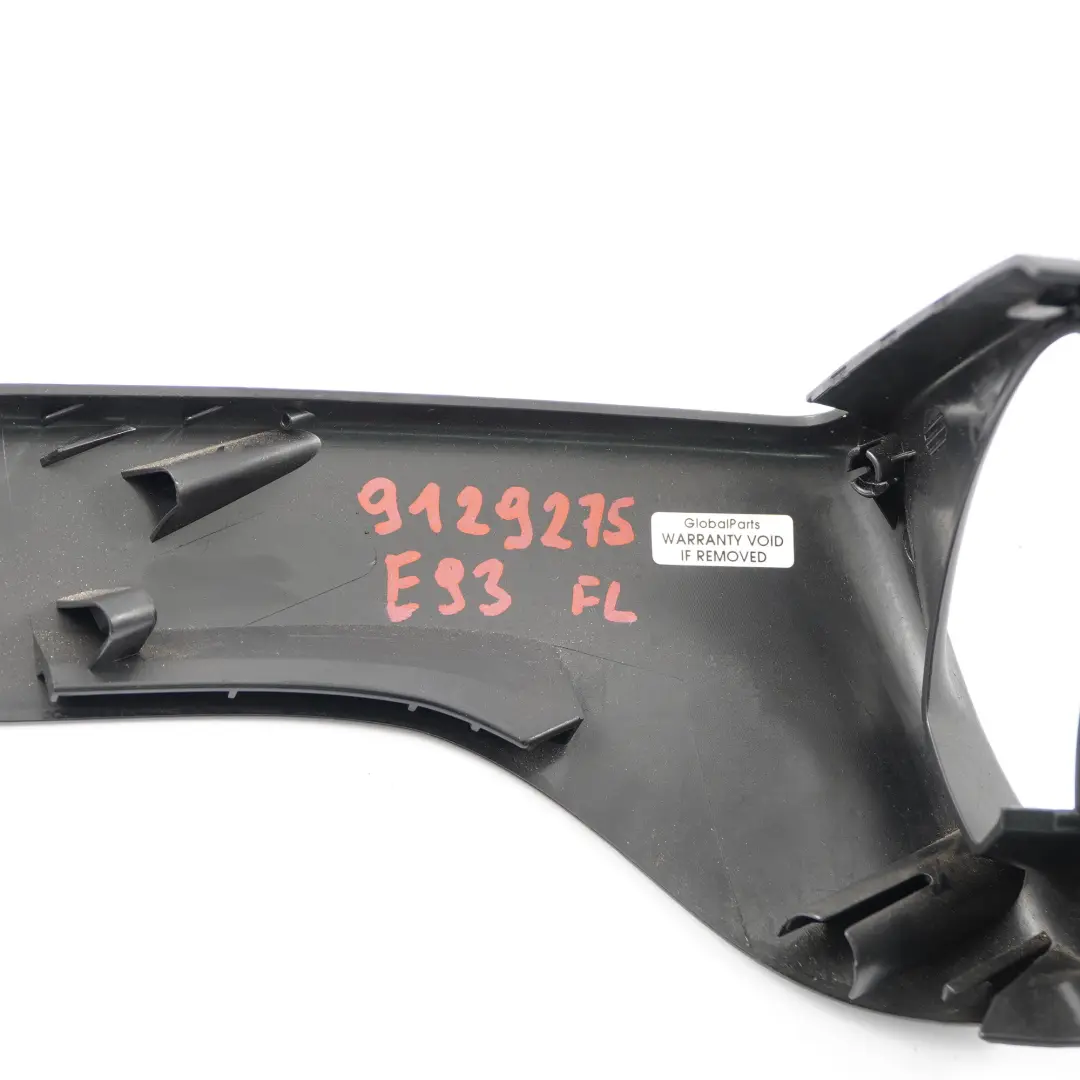 BMW E93 Sicherheitsgurt Abdeckung Release Trim vorne links schwarz - SKU 9129275 - Teilenummer 9129275