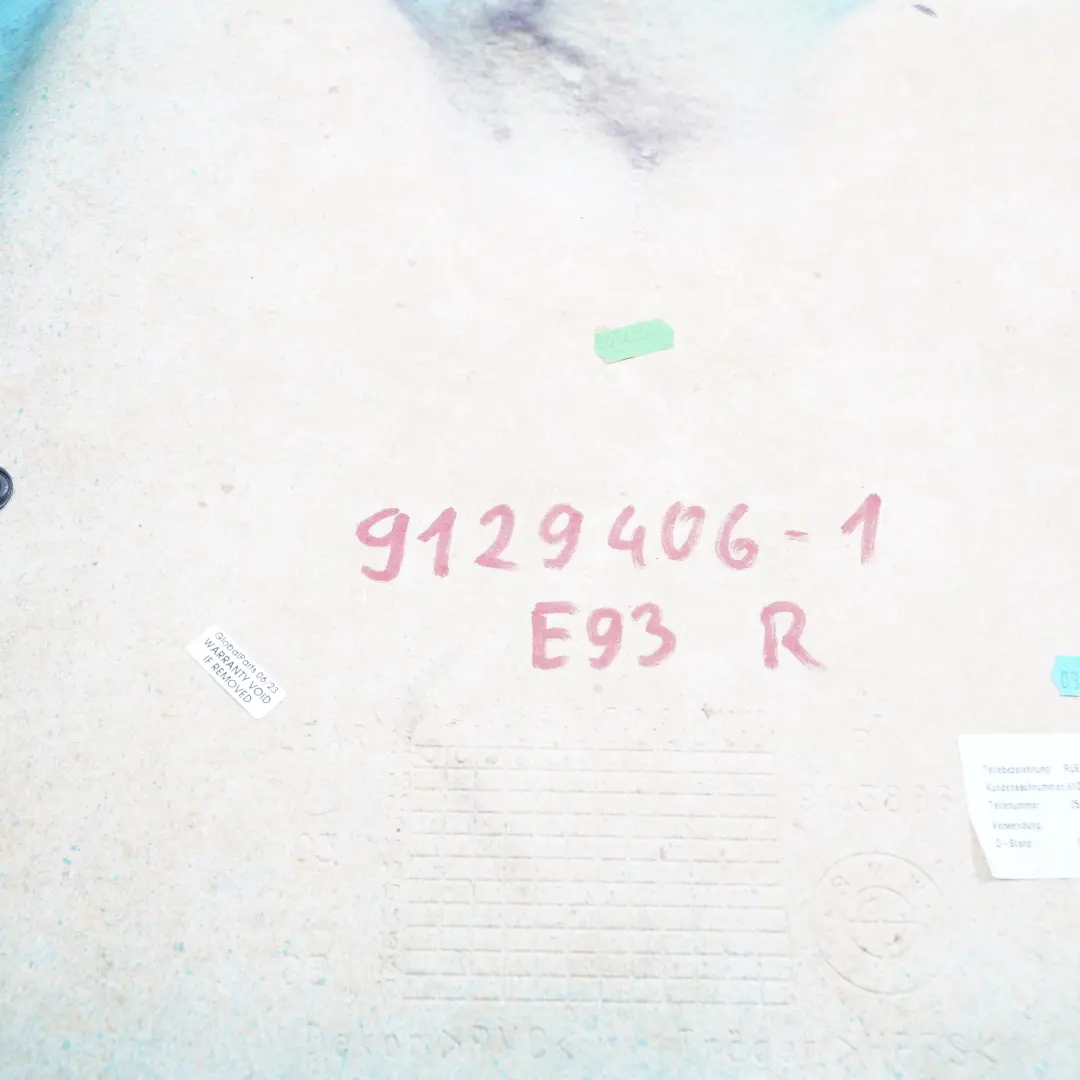 Front Seat Backrest BMW E93 Front Right O/S Seat Back Trim Panel Covering Black to with Part number 9129406 Front Seat Backrest BMW E93 Front Right O/S Seat Back Trim Panel Covering Black - SKU 9129406-1 - Part number 9129406