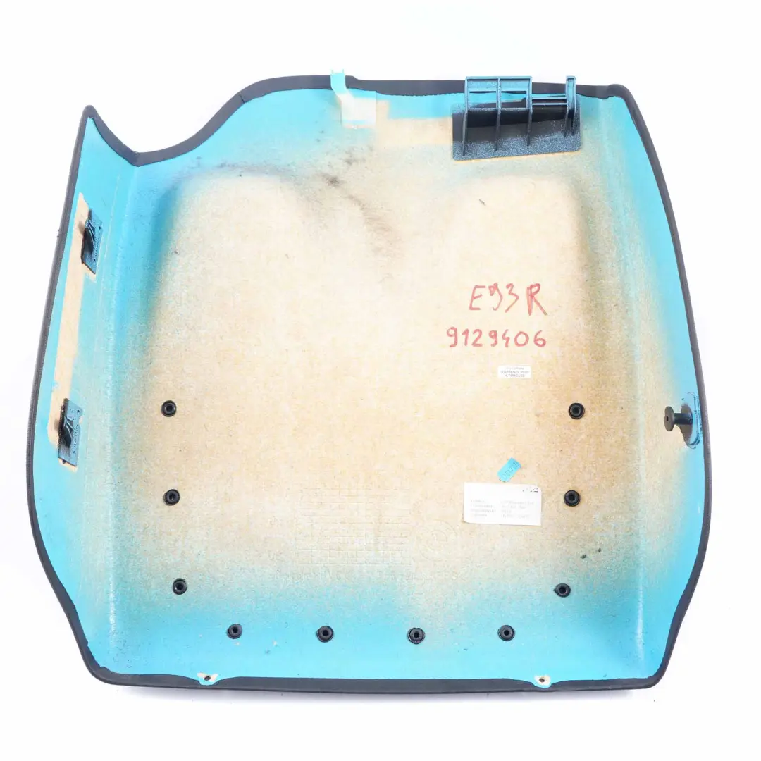 Respaldo Asiento Delantero Derecho Panel Trasero Asiento Negro para BMW E93 con número de pieza 9129406 BMW E93 Respaldo Asiento Delantero Derecho Panel Trasero Asiento Negro - SKU 9129406 - Número de pieza 9129406