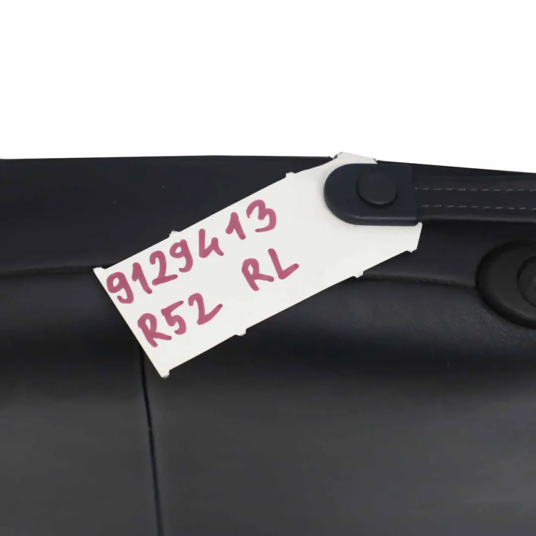 Mini R52 Cabrio Asiento Respaldo Trasero Izquierdo Funda Cuero Azul Oscuro - SKU 9129413 - Número de pieza 9129413