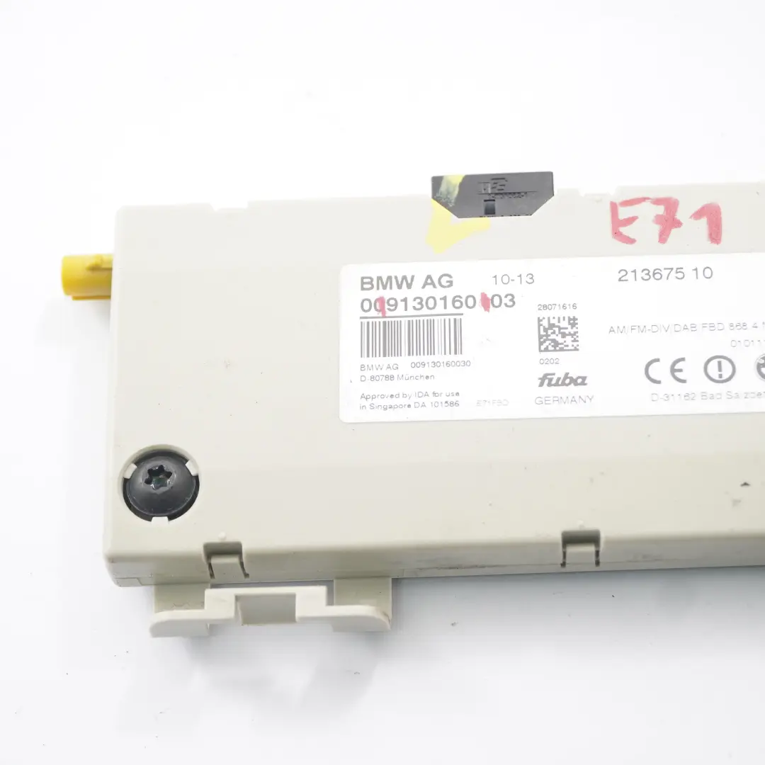 Antena Amplificador Diversity Control Unit Módulo 868 MHZ para BMW X6 E71 con número de pieza 9130160 BMW X6 E71 Antena Amplificador Diversity Control Unit Módulo 868 MHZ - SKU 9130160 - Número de pieza 9130160