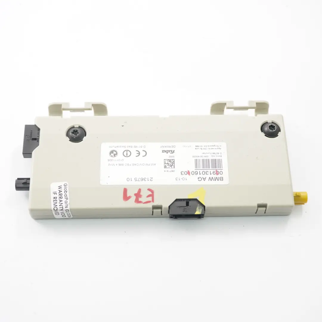 BMW X6 E71 Antenna Amplifier Diversity Control Unit Module 868 MHZ - SKU 9130160 - Part number 9130160