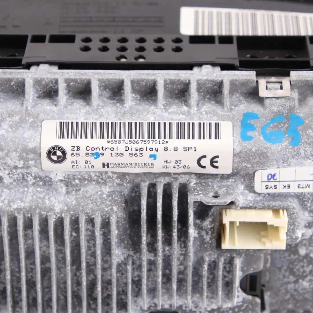 BMW E65 E66 Dashboard Control Display Screen 8,8" Control Unit - SKU 9130563 - Part number 9130563
