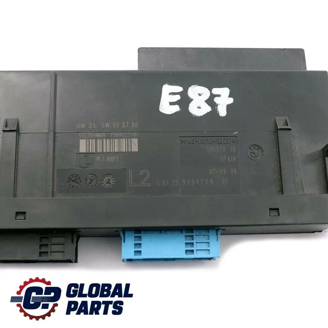 ECU Bpdy Controllo Modulo L2 Centralina Jbbfe PL2 per BMW E87 con numero di parte 9131779 BMW E87 ECU Bpdy Controllo Modulo L2 Centralina Jbbfe PL2 - SKU 9131779 - Numero di parte 9131779