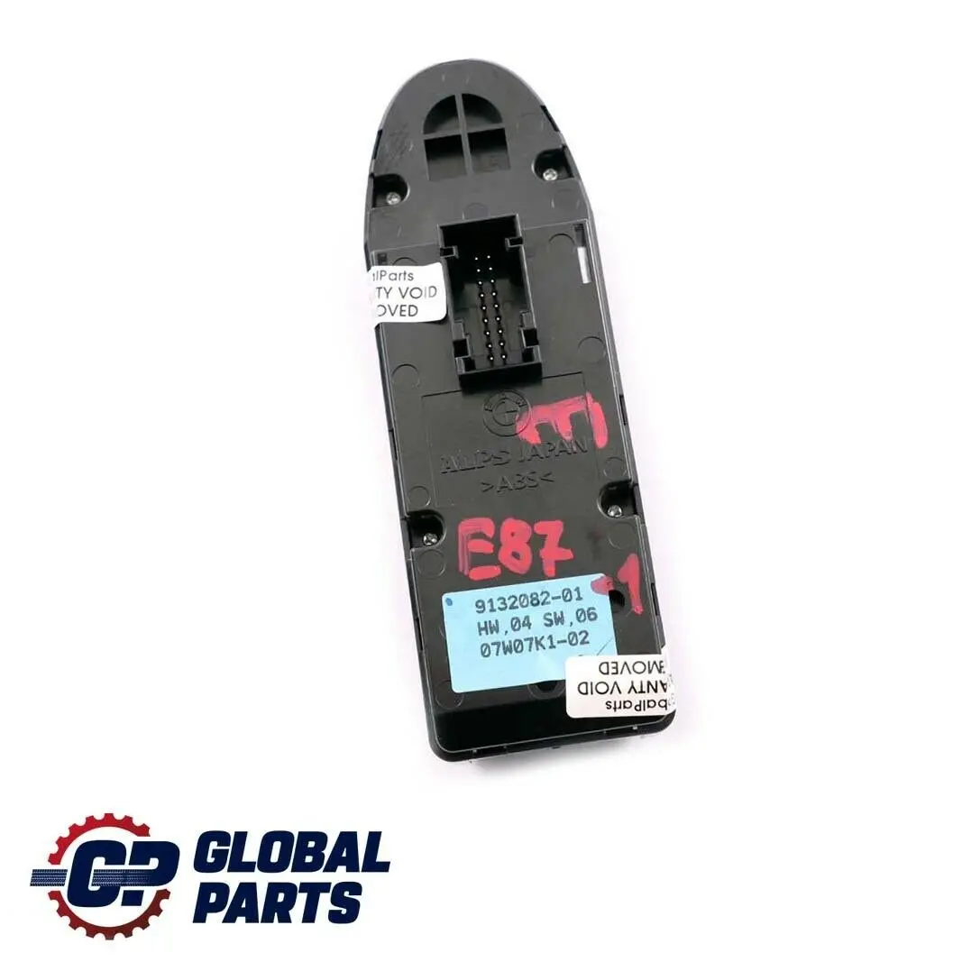 Interruttore Alzacristallo Lato Autista per BMW 1 Series E87 E87N LCI 1 con numero di parte 9132082 BMW 1 Series E87 E87N LCI 1 Interruttore Alzacristallo Lato Autista - SKU 9132082-1 - Numero di parte 9132082