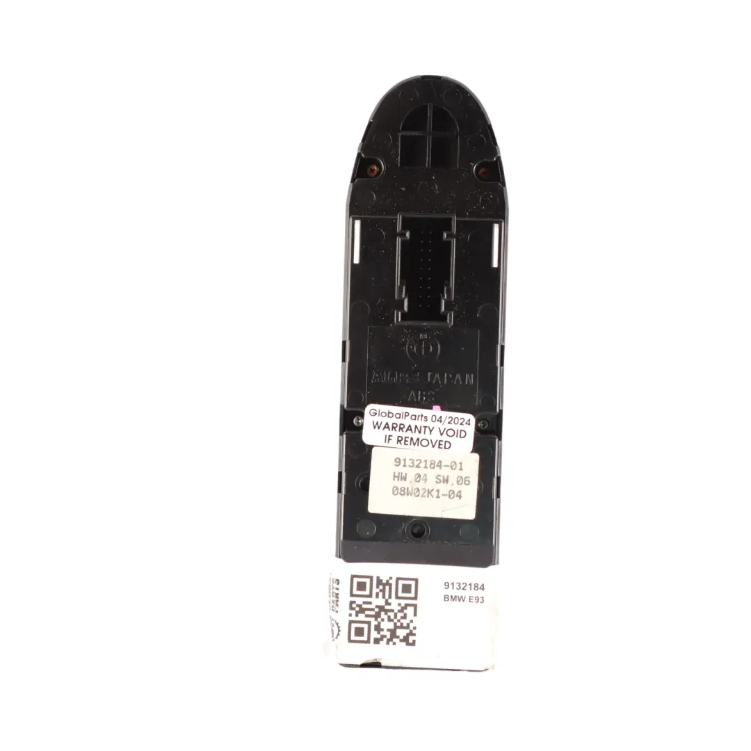 BMW E93 Cabrio Przełącznik Panel Szyb Lewy Przód - SKU 9132184 - Numer Części 9132184