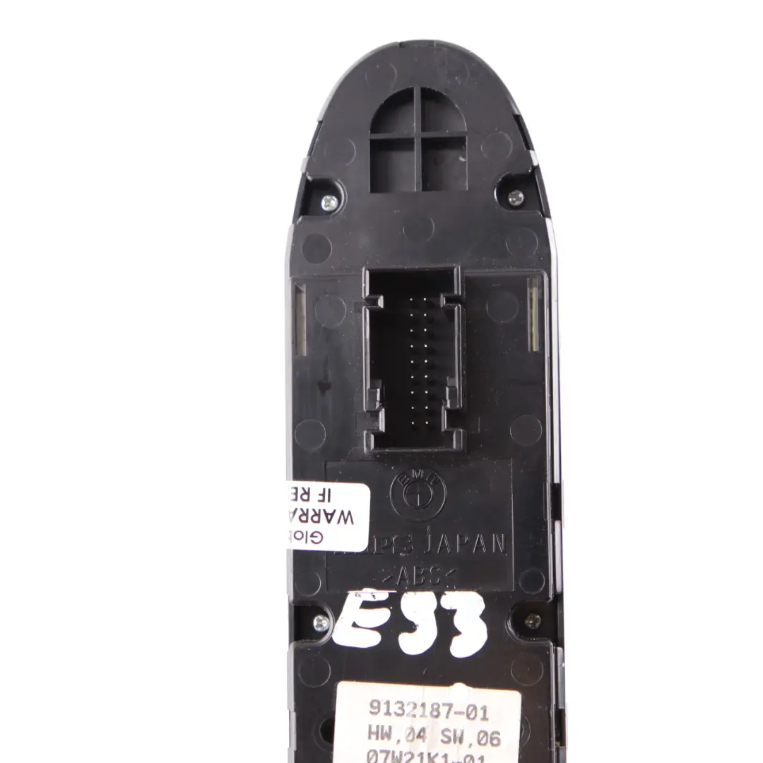 Lève-vitre conducteur Bouton de repliage électrique Noir pour BMW E89 E93 Cabriolet à propos du numéro de pièce 9217371 BMW E89 E93 Cabriolet Lève-vitre conducteur Bouton de repliage électrique Noir - SKU 9132187-1 - Numéro de pièce 9217371