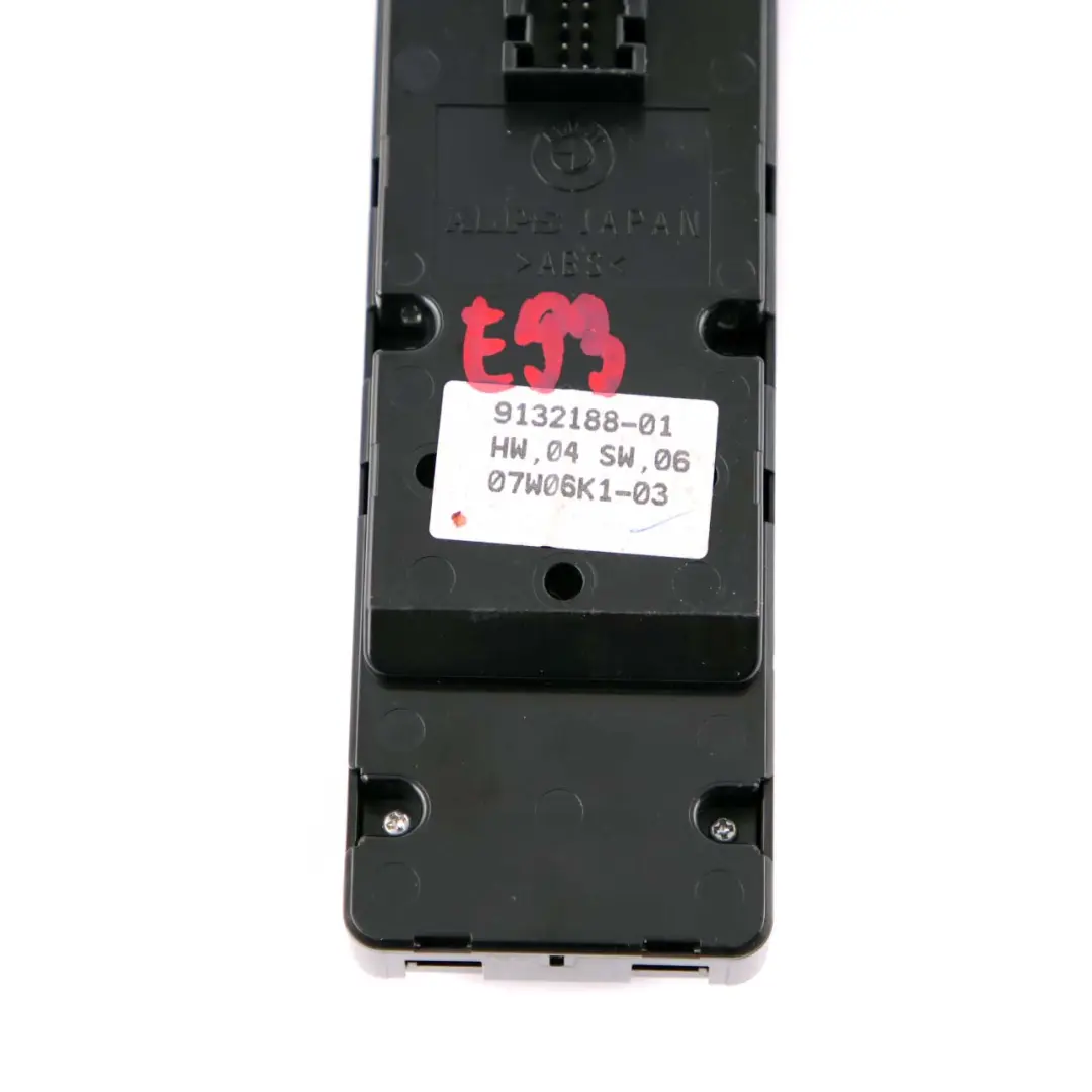 Interruttore alzacristalli lato guida a scomparsa automatica per BMW E93 LCI con numero di parte 9132188 BMW E93 LCI Interruttore alzacristalli lato guida a scomparsa automatica - SKU 9132188 - Numero di parte 9132188