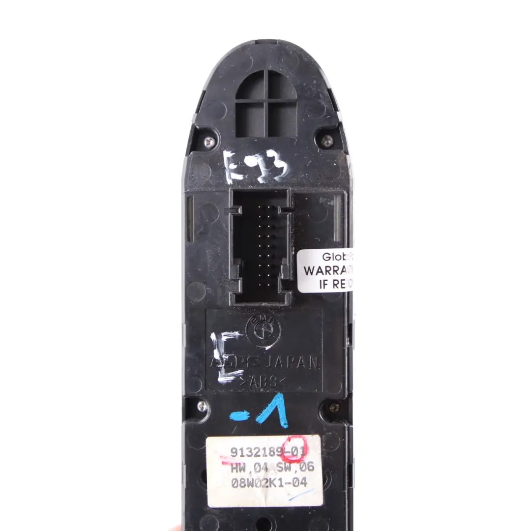 Window Lifter Switch BMW E93 Driver's Side Button Power Fold to with Part number 9132189 Window Lifter Switch BMW E93 Driver's Side Button Power Fold - SKU 9132189-1 - Part number 9132189
