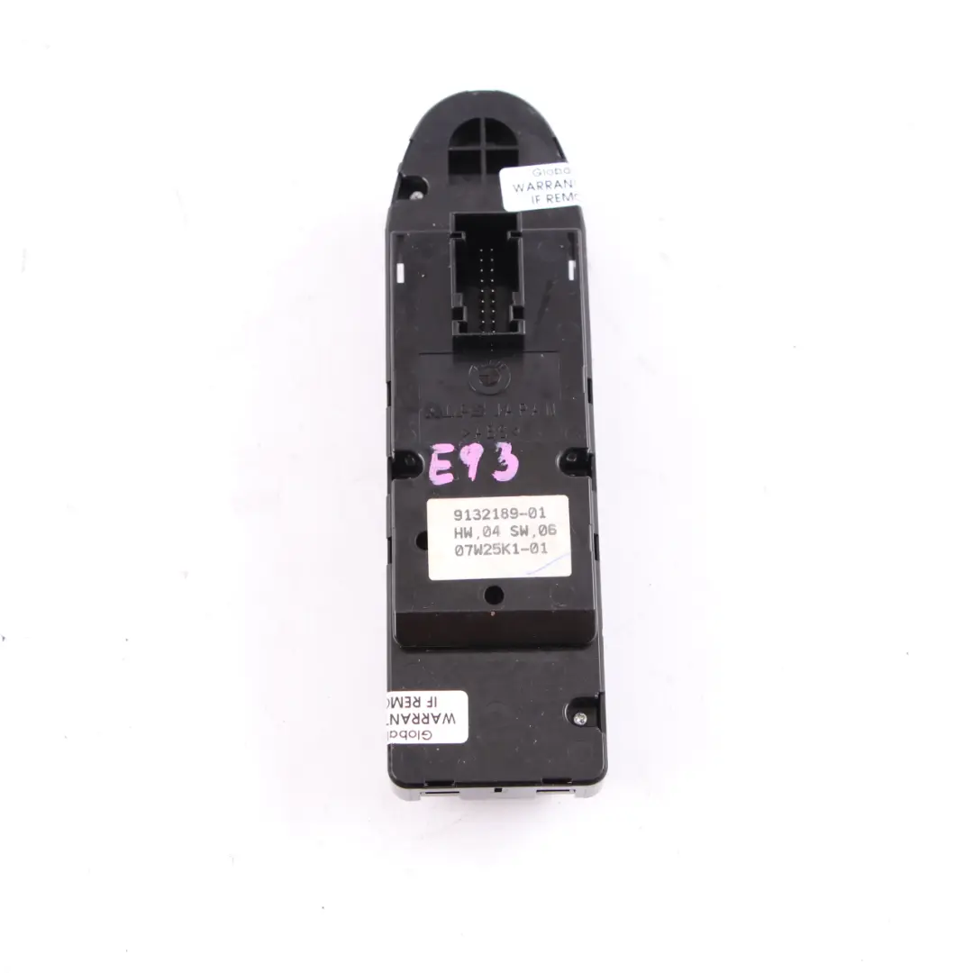 BMW E93 Przełącznik Szyb Kierowcy Regulacja Lusterek - SKU 9132189 - Numer Części 9132189