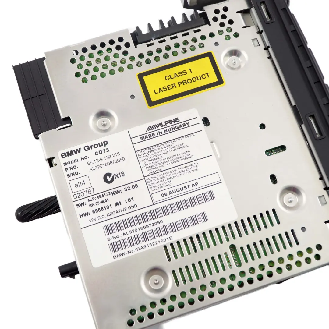 BMW E81 E87 E90 E91 E92 Radio CD Professional 6512 - SKU 9132216 - Número de pieza 9150109