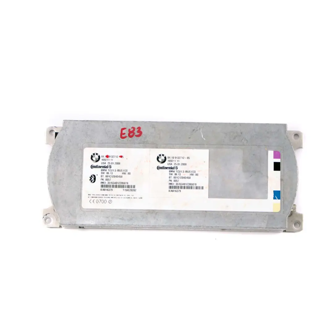 Telematics Control Unit Module GSM to BMW X3 X5 E83 E53 with Part number 9132712 BMW X3 X5 E83 E53 Telematics Control Unit Module GSM - SKU 9132712 - Part number 9132712