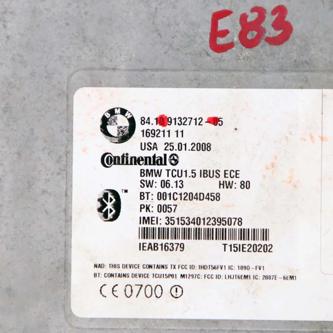 BMW X3 X5 E83 E53 Telematics Control Unit Module GSM - SKU 9132712 - Part number 9132712