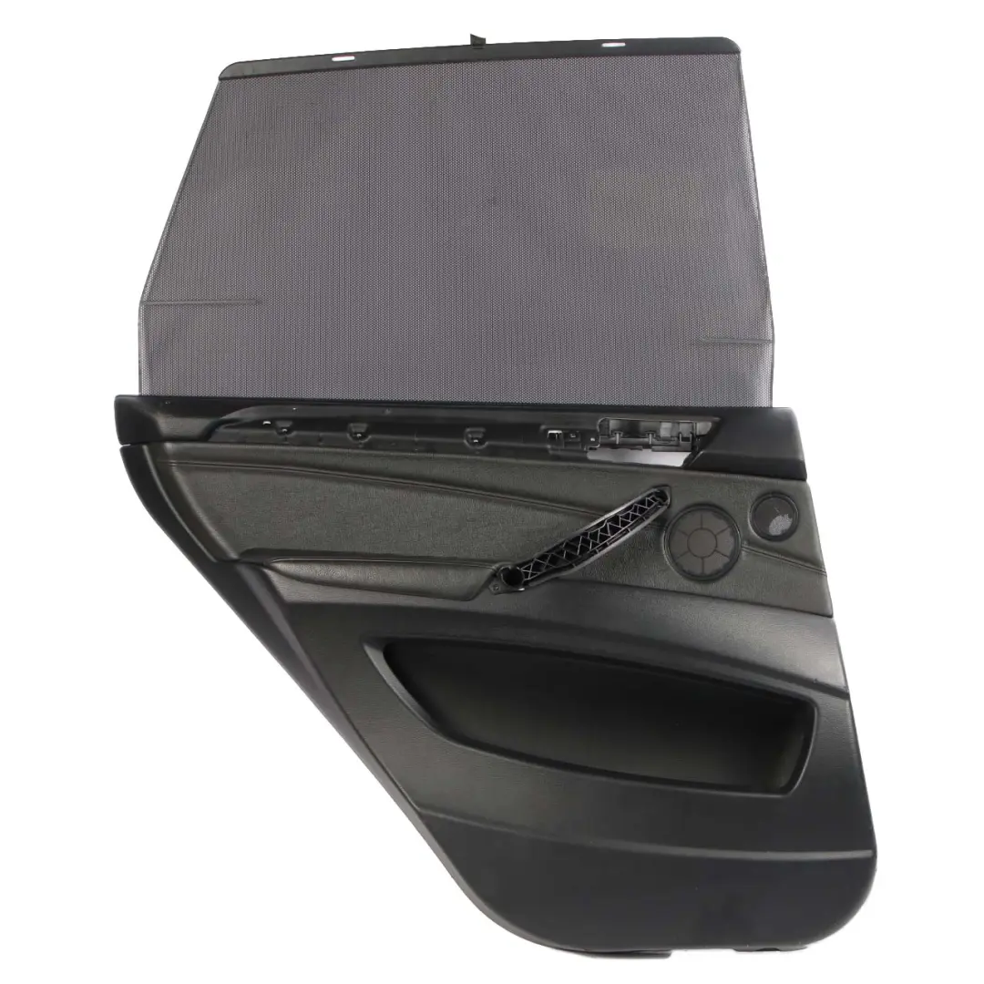 BMW X5 E70 Rear Left N/S Door Card Trim Panel Roller Blind Set Black Leather - SKU 9133611 - Part number 9133611