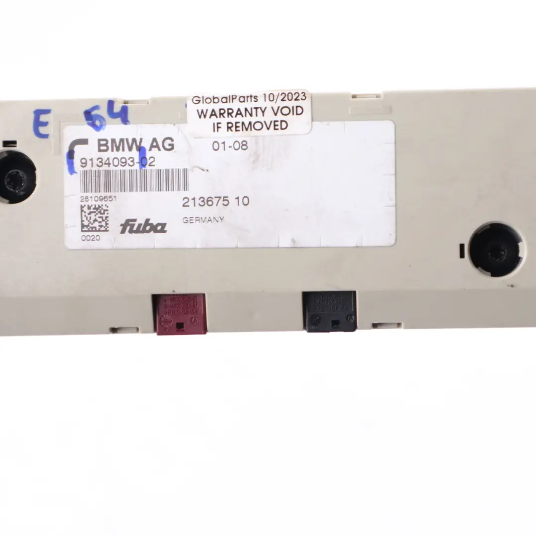 Antenna Aerial Amplifier Diversity Module Unit to BMW E64 Convertible with Part number 9134093 BMW E64 Convertible Antenna Aerial Amplifier Diversity Module Unit - SKU 9134093 - Part number 9134093