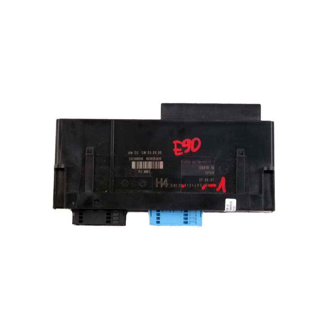 ECU Body Control Unit Module PL2 JBBFE H4 to BMW 3 Series E90 Saloon with Part number 9134485 BMW 3 Series E90 Saloon ECU Body Control Unit Module PL2 JBBFE H4 - SKU 9134485-1 - Part number 9134485