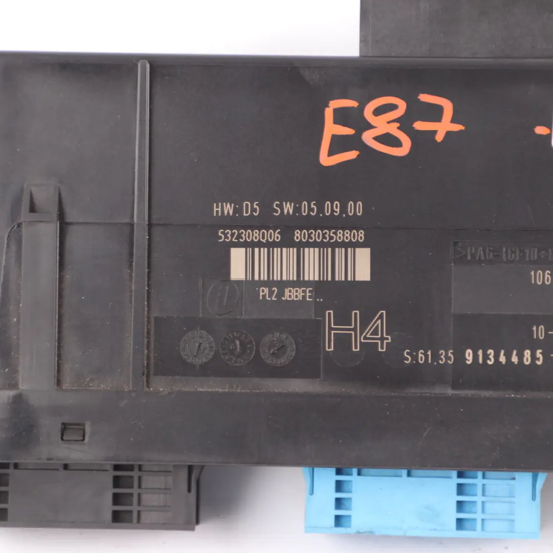 BMW E87 Body Control Module Junction Box Unit H4 PL2 JBBFE ECU - SKU 9134485-2 - Part number 9134485