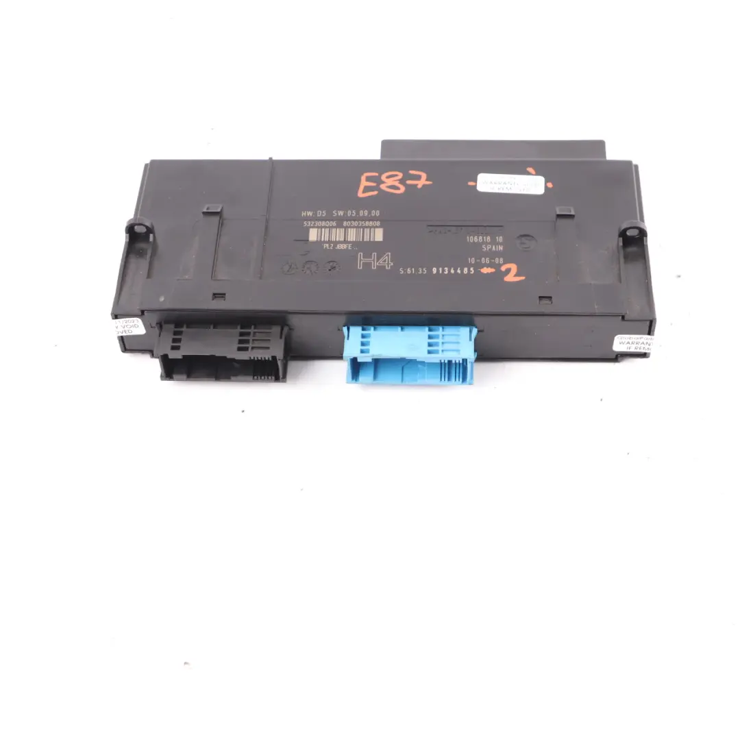 BMW E87 Body Control Module Junction Box Unit H4 PL2 JBBFE ECU - SKU 9134485-2 - Part number 9134485
