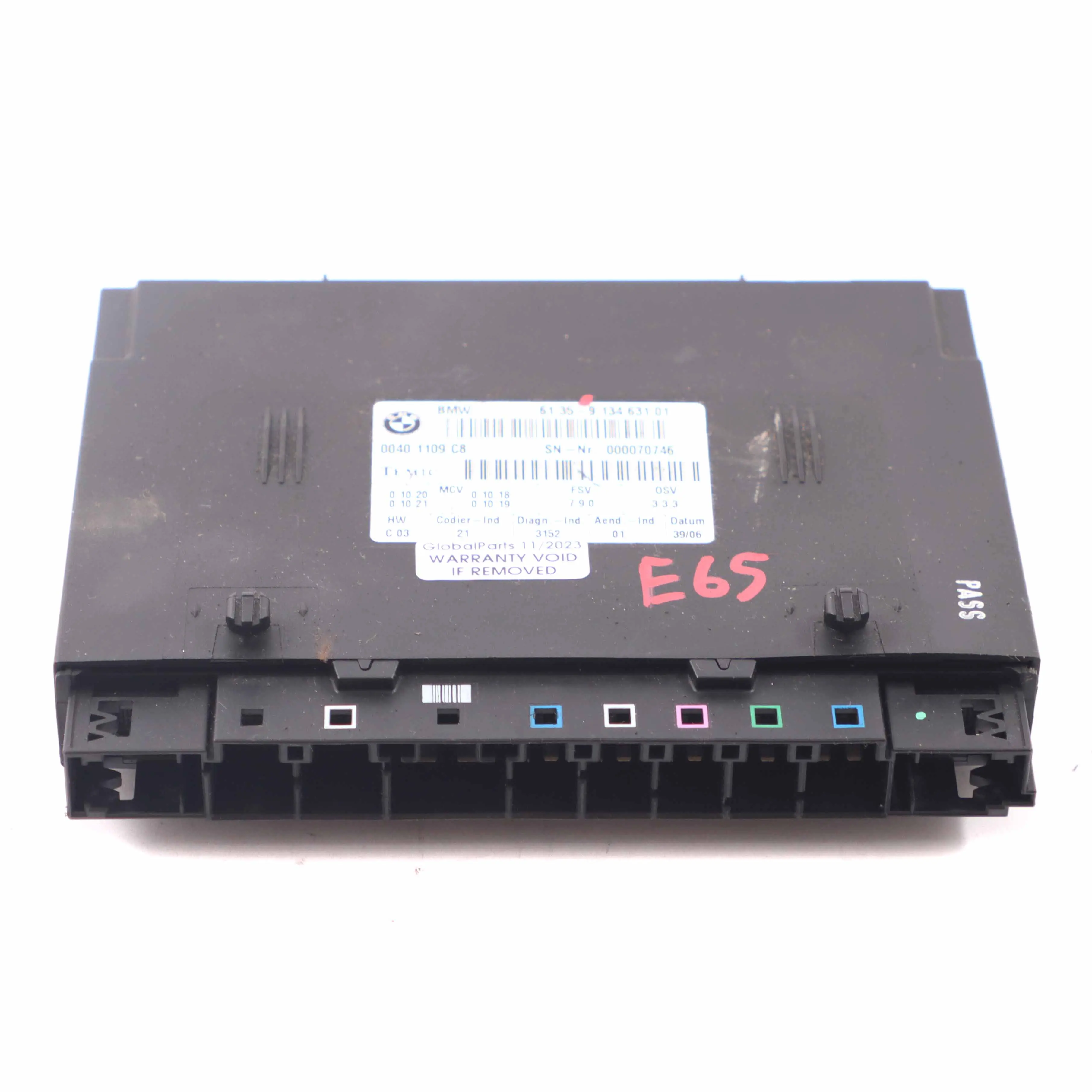 Modulo sedile BMW E65 E66 Unità di controllo sedile anteriore ECU 9134631